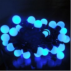 Mavi Renkli 40 Ampullü Yılbaşı Top Led Işık 4.5 Metre